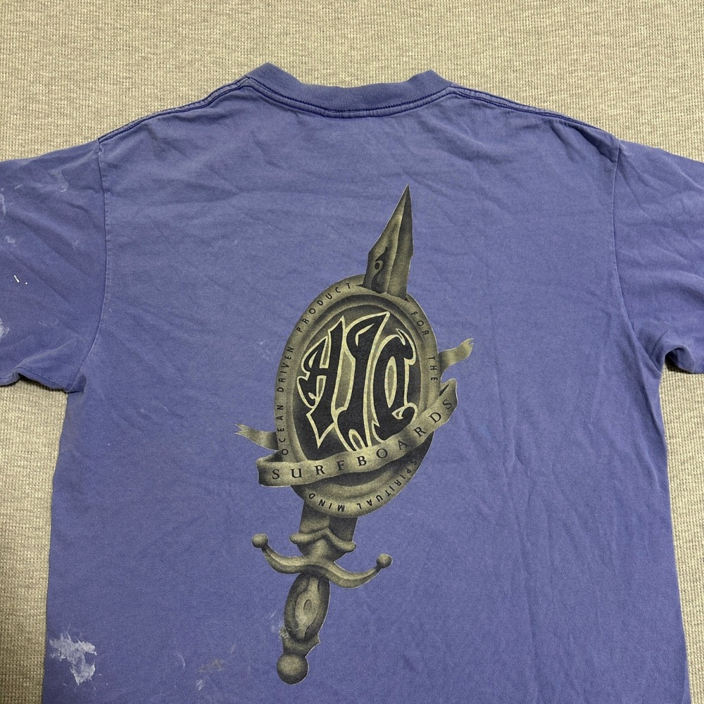Vintage Hawaiian Island Creations HIC Surfboards T Shirt Purple Mens Large USA - Picture 12 of 16